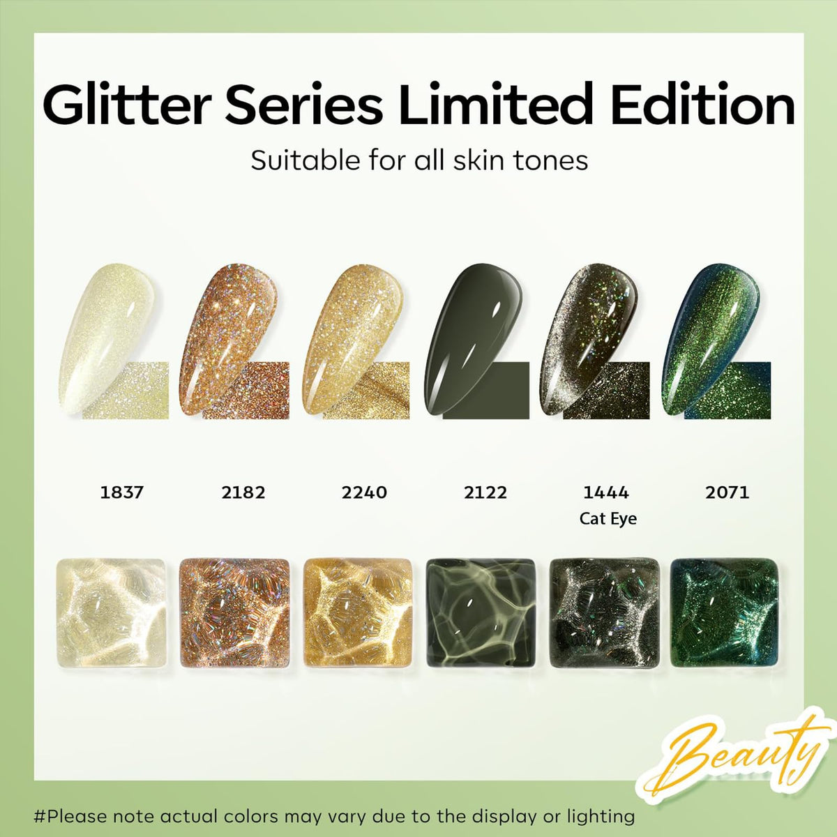 modelones cat eye gel polish bottles with glitter