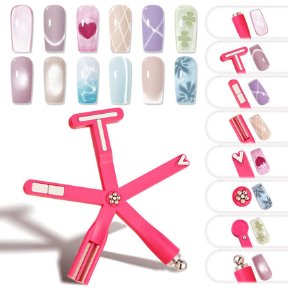 modelones Cat Eye Gel Polish Nail Magnet front view with 8 magnetic heads