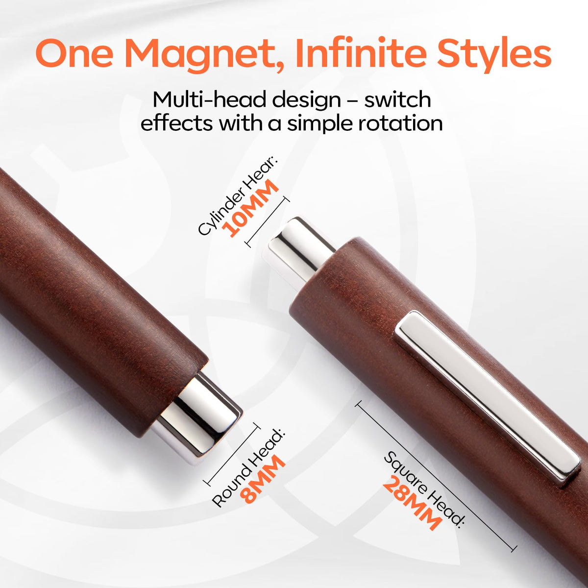 modelones Cat Eye Magnet Pen close-up of magnetic heads