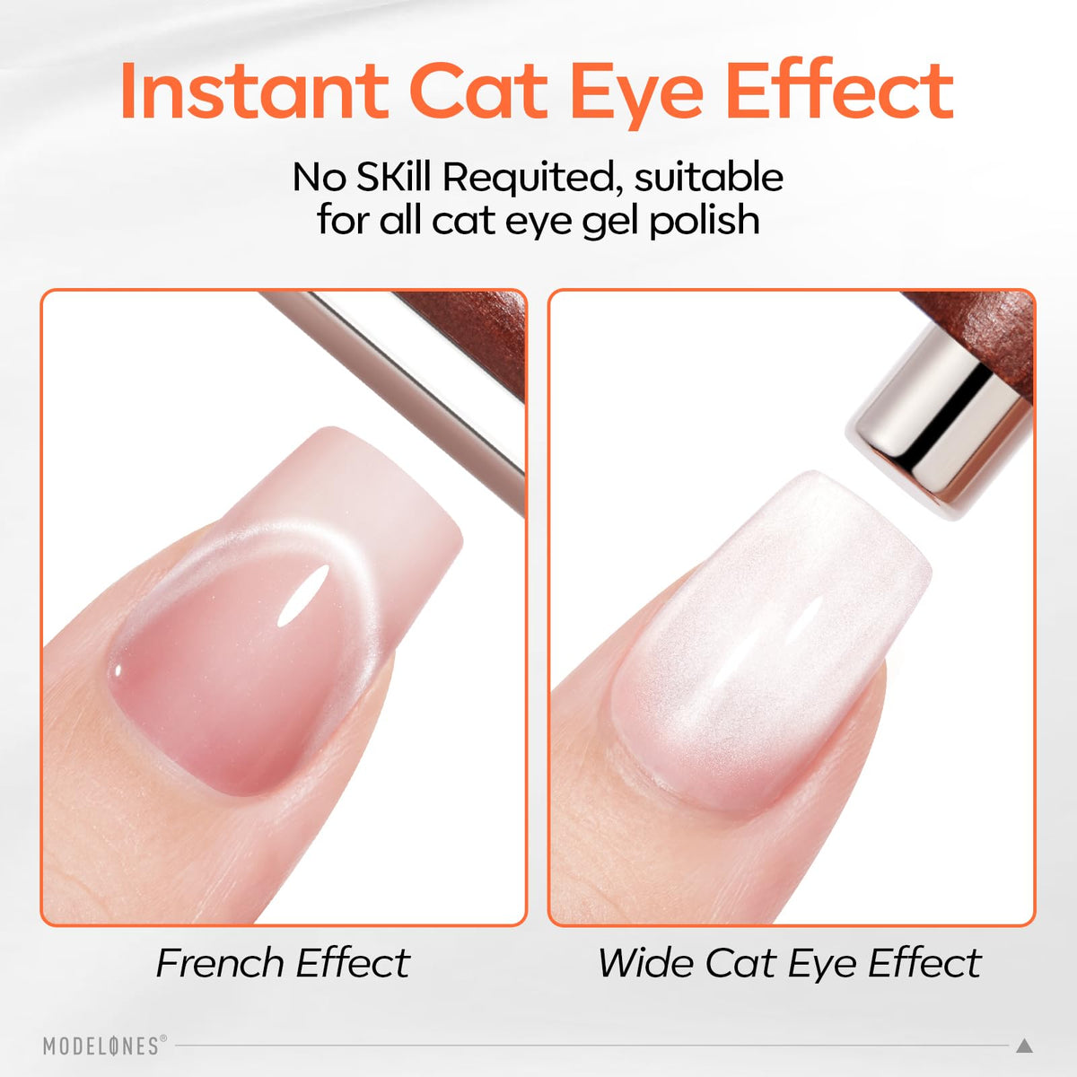 modelones Cat Eye Magnet Pen showing ergonomic wooden handle