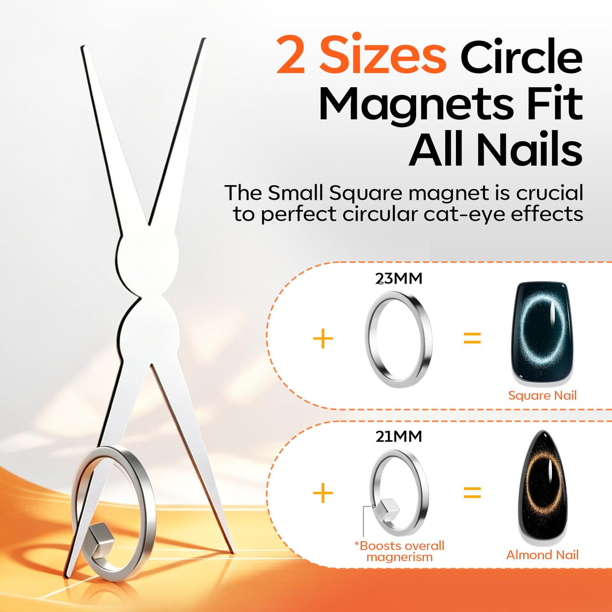 modelones Cat Eye Magnet square and double-head magnets