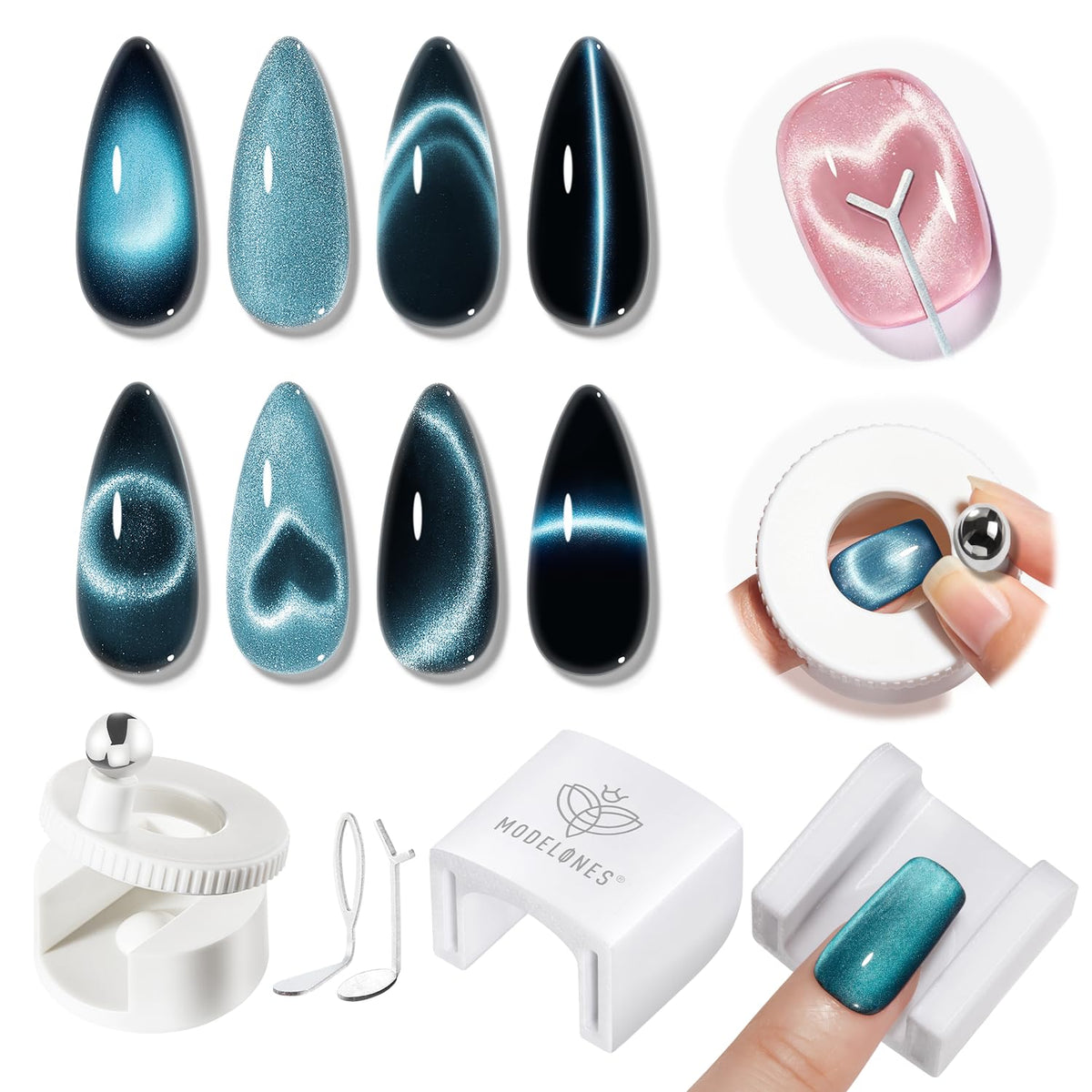 modelones Cat Eye Magnet tool front view with 10mm magnetic bead