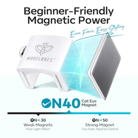 modelones Cat Eye Magnet tool in use creating cat eye nail designs