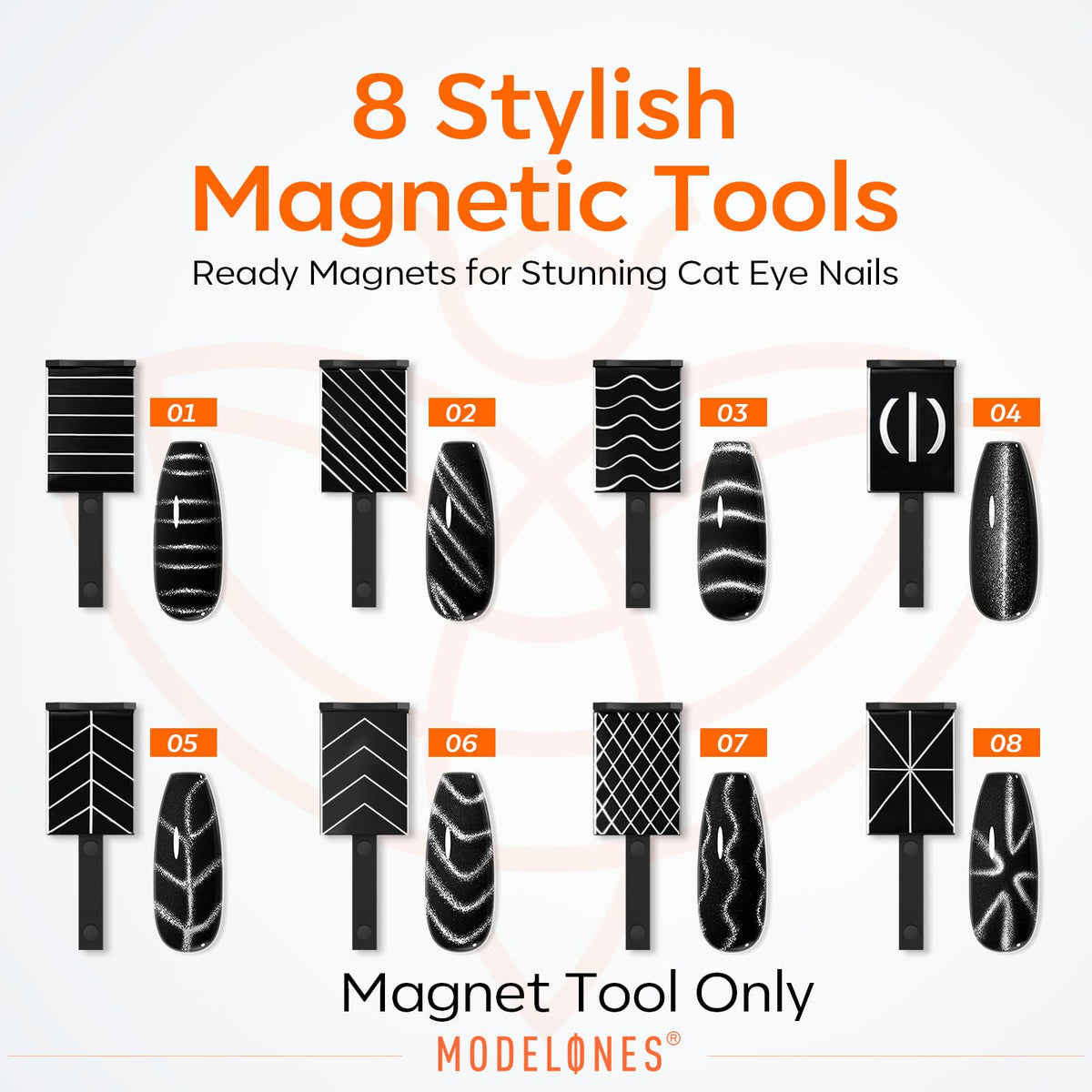modelones Cat Eye Magnet Tools displayed on a table