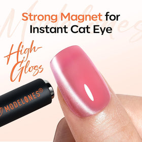 Modelones Cat Eye Magnet tools displayed with gel polish
