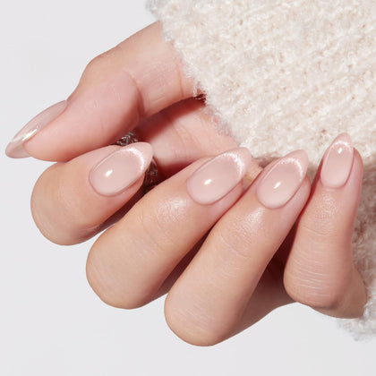 modelones Cat Eye Press On Nails Almond front view with packaging