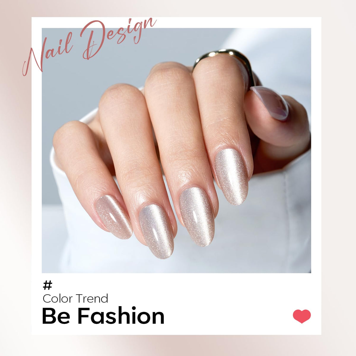 modelones Cat Eye Press On Nails Almond with nail glue and accessories