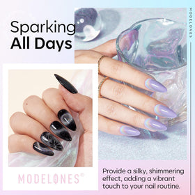 modelones Cat Eye Rainbow Gel Nail Polish with included magnet
