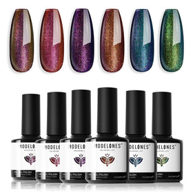 modelones Chameleon Gel Nail Polish Set with six colours front view