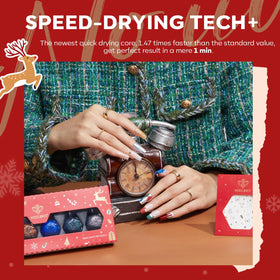 modelones Christmas Nail Polish Set with Xmas stickers