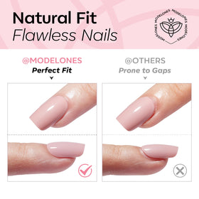 modelones Chrome French Tip Press on Nails packaging