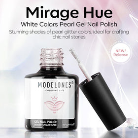 modelones Chrome Gel Nail Polish on manicured nails