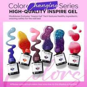 modelones Color Changing Gel Nail Polish applied on nails