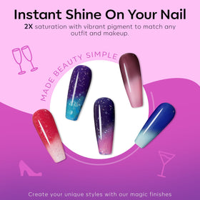 modelones Color Changing Gel Nail Polish in use with lamp