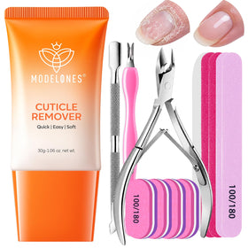 modelones Cuticle Remover Kit front view with all tools