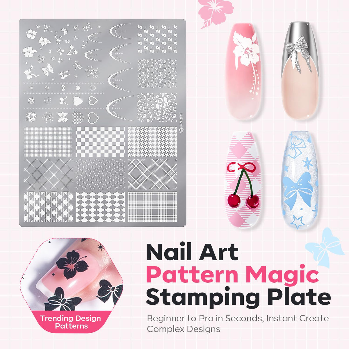 modelones dual-end nail art brush and scraper