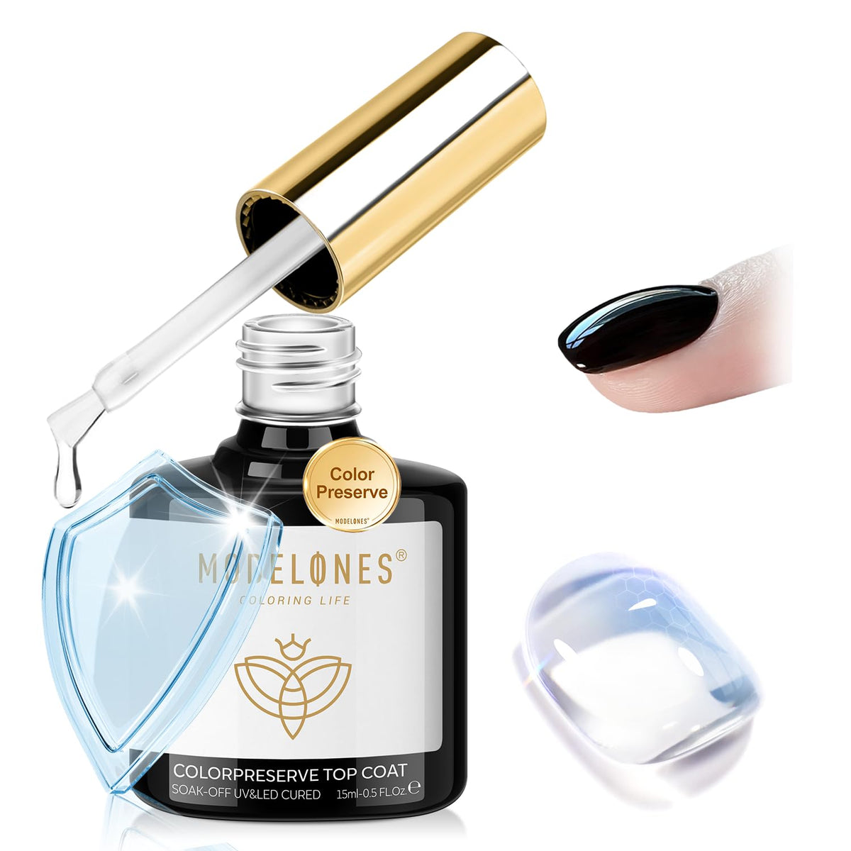 modelones Extra Glossy Gel Top Coat 15ml front view