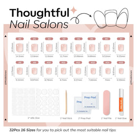 modelones Extra Short Press on Nails applied on hands