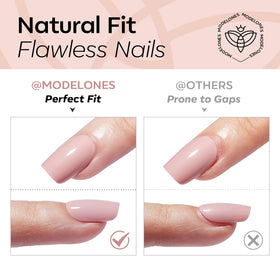 modelones Extra Short Press on Nails Burgundy packaging