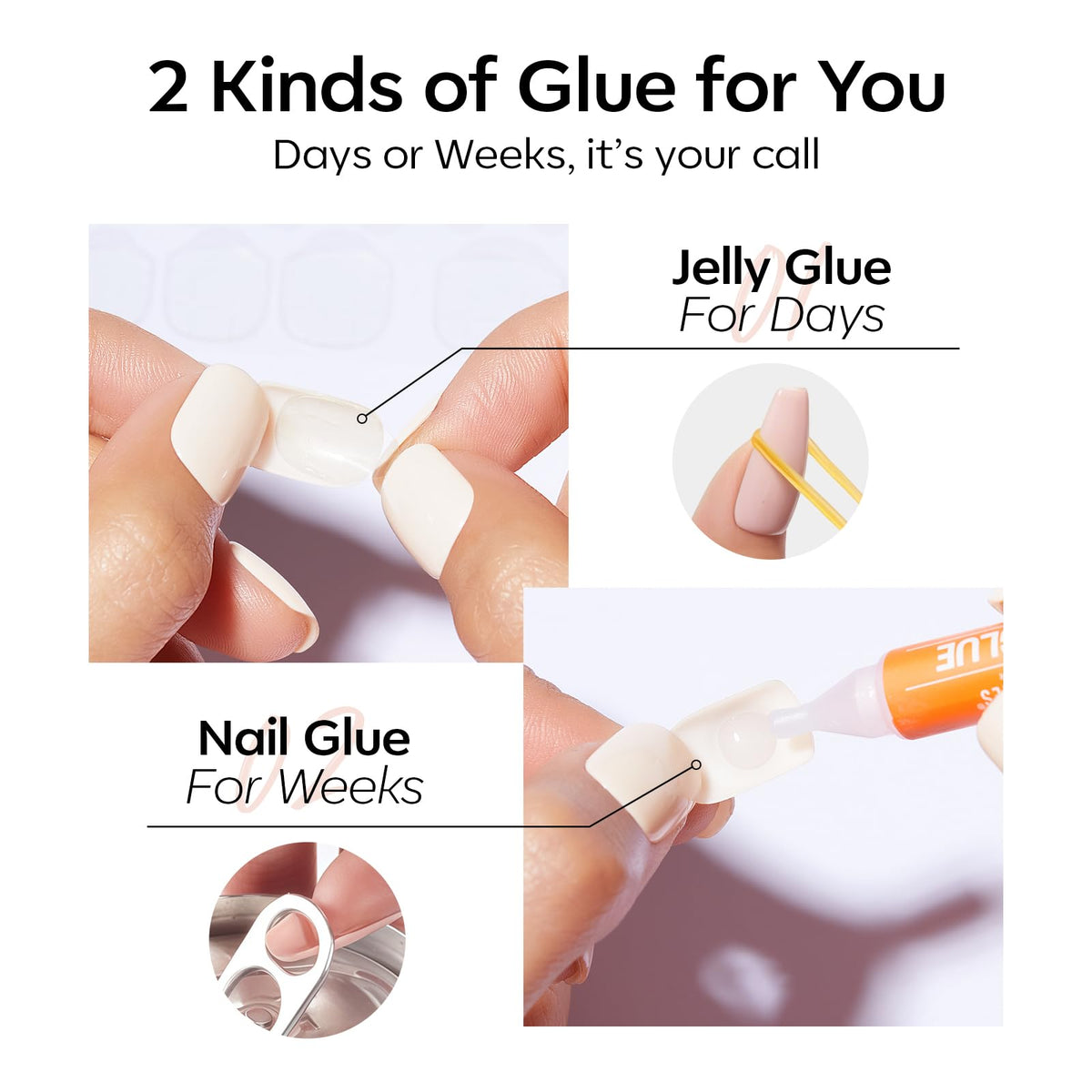 modelones Extra Short Press on Nails packaging