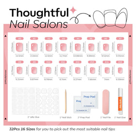 modelones Extra Short Press on Nails Peach Jelly in packaging