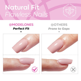 modelones Extra Short Press on Nails Plum Jelly cuticle stick