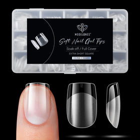 modelones Extra Short Square Nail Tips 510pcs front view