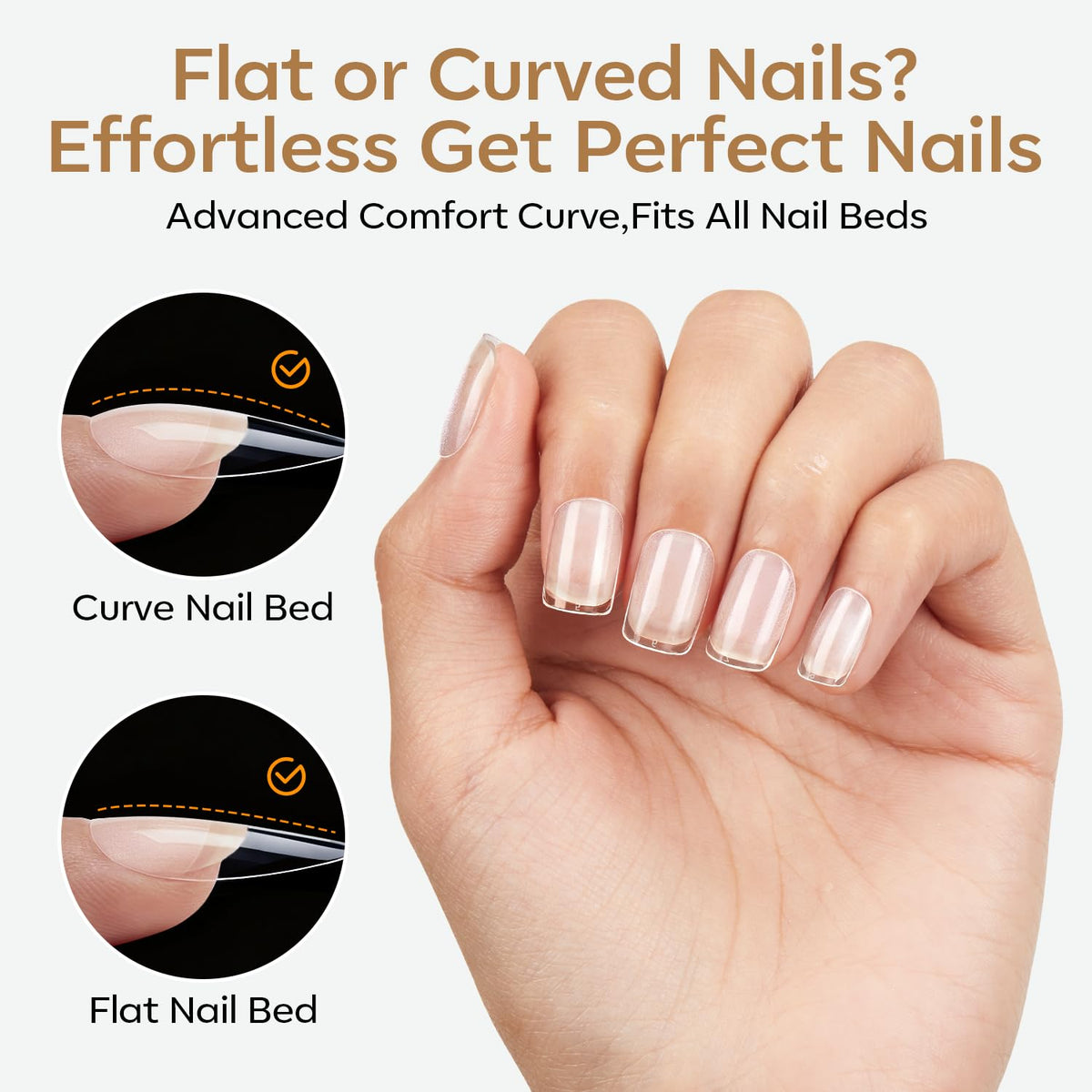 modelones Extra Short Square Nail Tips individual sizes