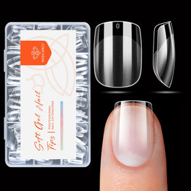 Modelones Extra Short Square Nail Tips packaging front view