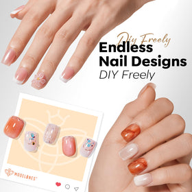 modelones Extra Short Square Nail Tips variety of sizes
