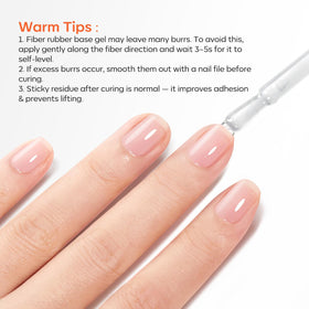 modelones Fiber Rubber Base Gel 15ml on a nail art table
