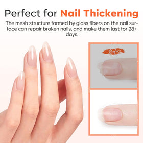 modelones Fiber Rubber Base Gel 15ml texture on a nail