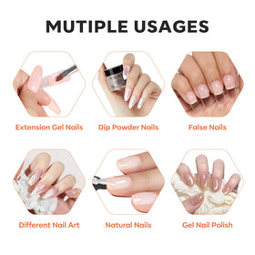 modelones Fiber Rubber Base Gel 15ml with other nail care products