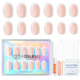 modelones French Tip Press On Nails close-up view