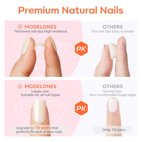 modelones French Tip Press on Nails packaging front view