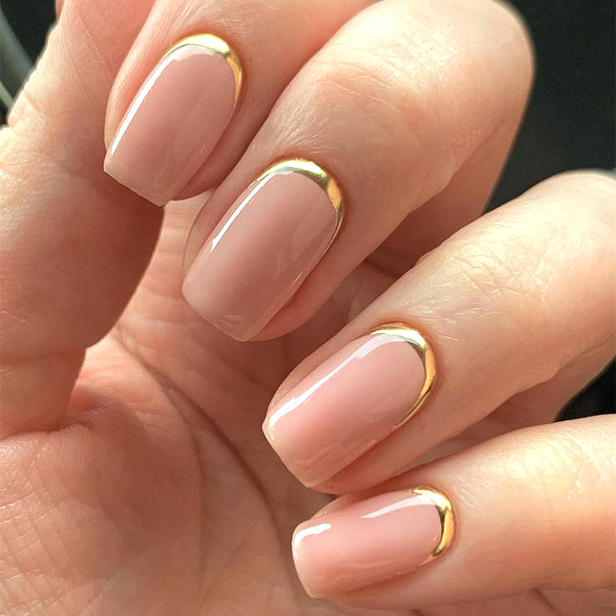 modelones French Tip Press on Nails Short 32 pcs kit front view