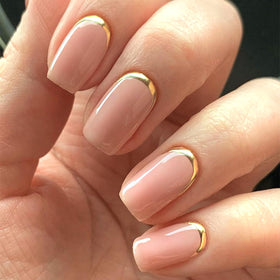 modelones French Tip Press on Nails Short 32 pcs kit front view