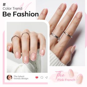 modelones French Tip Press on Nails Short packaging with accessories