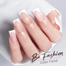 modelones French Tip Press on Nails Short showing various sizes