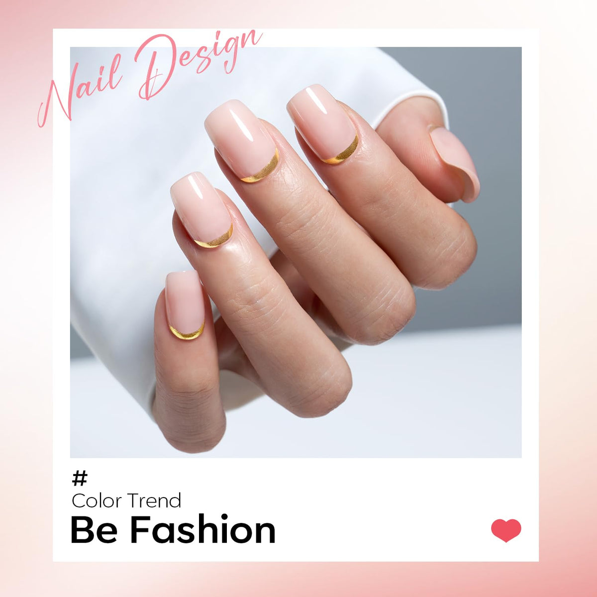 modelones French Tip Press on Nails Short with nail glue and accessories