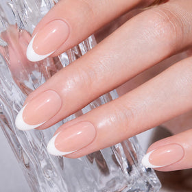 modelones French Tip Press on Nails showing various sizes