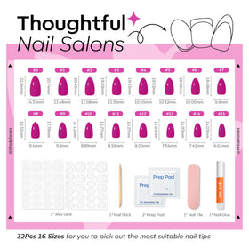 modelones Fuchsia Press On Nails in a stylish setting