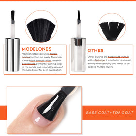 modelones Gel Base Coat Nail Polish 15ml application on nails
