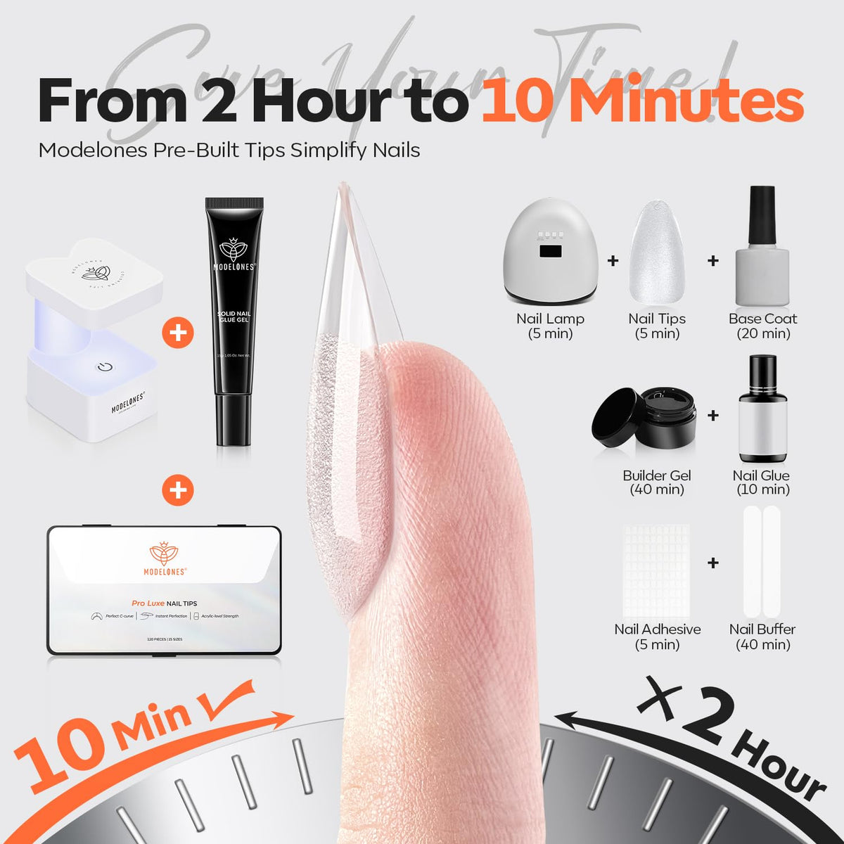 modelones Gel Nail Kit packaging front view