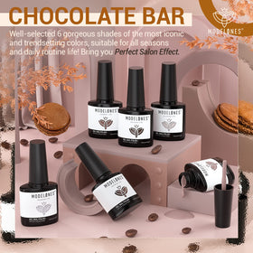 modelones Gel Nail Polish 7ml bottle with brown glitter