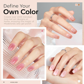 modelones gel nail polish application on nails