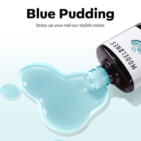 modelones Gel Nail Polish Blue Jelly with nail care accessories