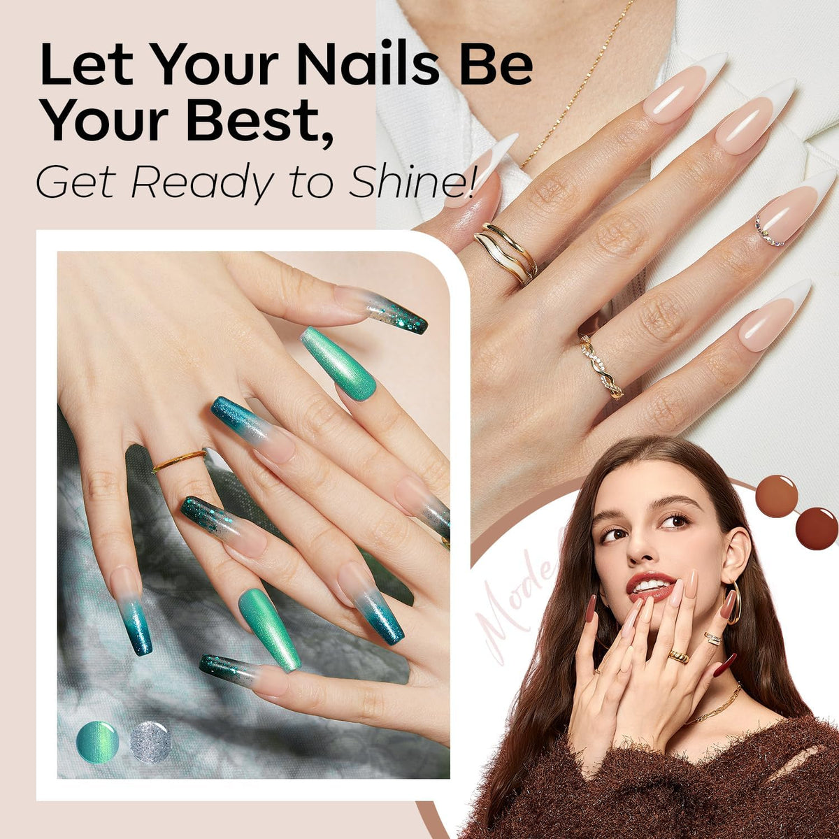 modelones gel nail polish brush for easy application