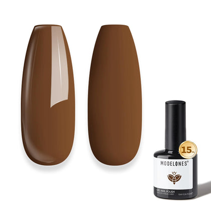 modelones Gel Nail Polish Caramel Coffee Brown 15ml front view