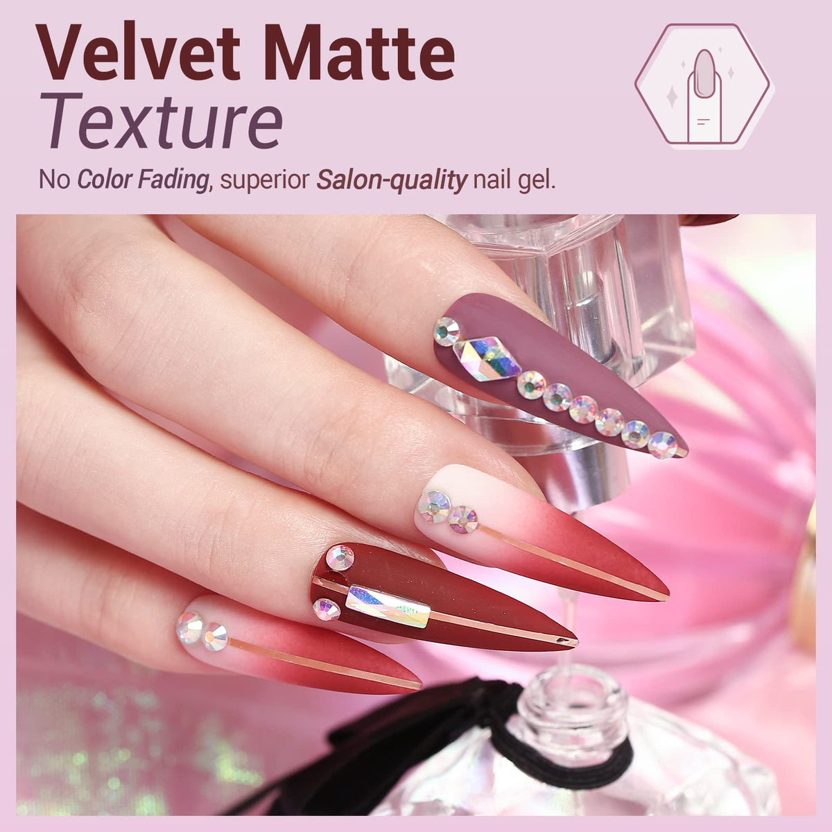 modelones Gel Nail Polish close-up of pink shade